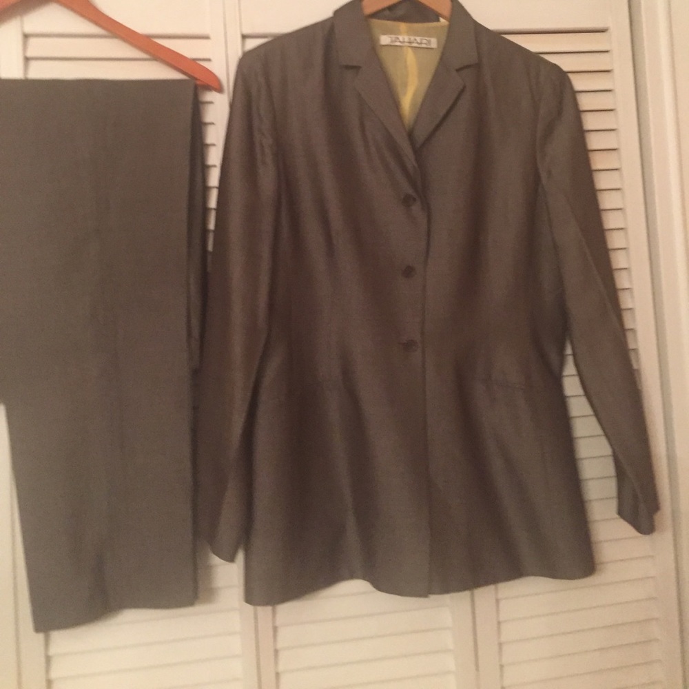 Taupe single pants suits